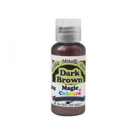 PINTURA METLICA COMESTVEL MAGIC COLOURS MARROM ESCURO - DARK BROWN 32 G