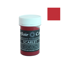 CORANTE EM PASTA PASTEL SUGARFLAIR - SCARLET / ESCARLATE 25 G