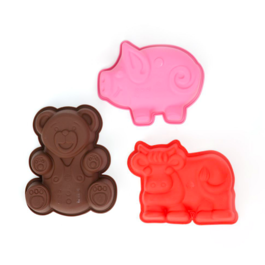 SET MOLDES SILICONE PAVONI - ANIMAIS