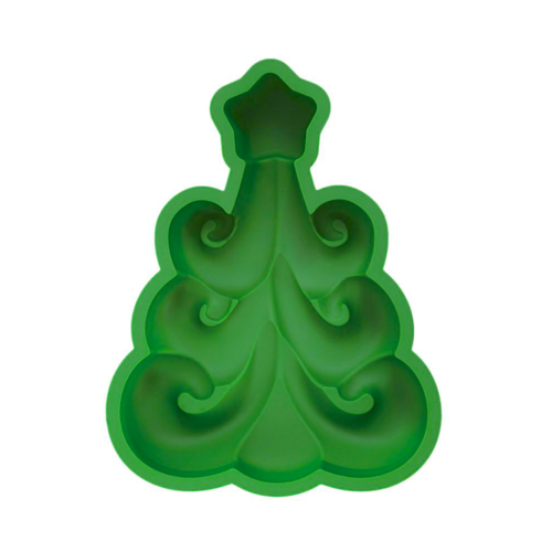 MOLDE DE SILICONE PAVONI - RVORE DE NATAL VERDE