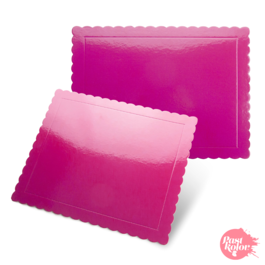 BASE RETANGULAR FUCSIA - 40 X 30 CM / 3 MM ESPESSURA