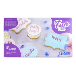 MARCADORES DE CUPCAKE E BISCOITOS "FUN FONTS" PME - COLECÇÃO N1