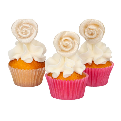 DECORAES DE MAAPO FUNCAKES - ROSAS PRATEADAS