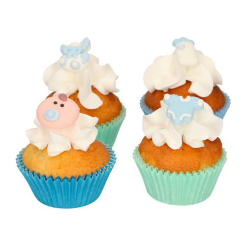 DECORAES DE ACAR FUNCAKES - BEBE MENINO AZUL