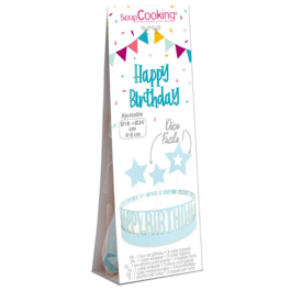 WRAPPER + TOPOS DE BOLO PARA SCRAPCOOKING - HAPPY BIRTHDAY