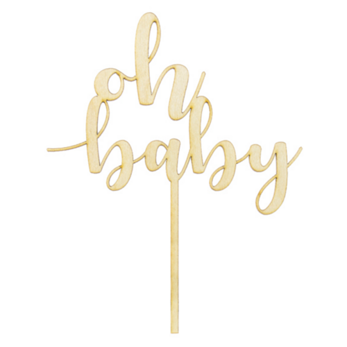 TOPPER PARA BOLO MADEIRA PARTYDECO - OH BABY