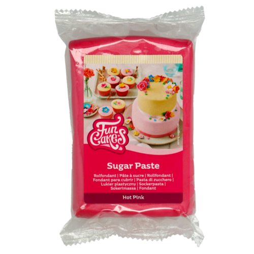 PASTA DE AÇÚCAR FUNCAKES - ROSA INTENSO 250 G