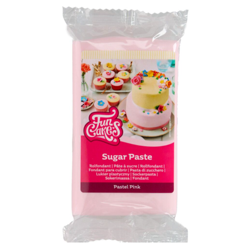 PASTA DE AÇÚCAR FUNCAKES - ROSA PASTEL 250 G