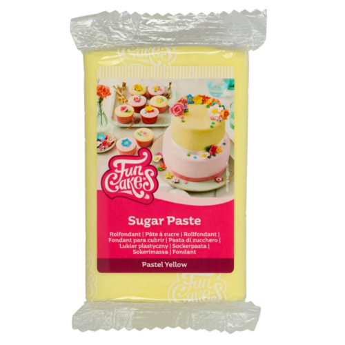 PASTA DE ACAR FUNCAKES - AMARELO PASTEL 250 G