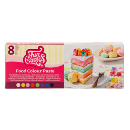 SET 8 CORANTES EM PASTA FUNCOLOURS DE FUNCAKES