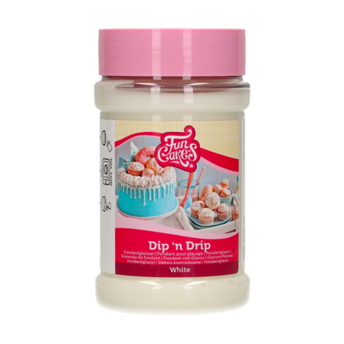 [P. CADUC.] DIP 'N DRIP FUNCAKES - FONDANT LIQUIDO BRANCO 375 G