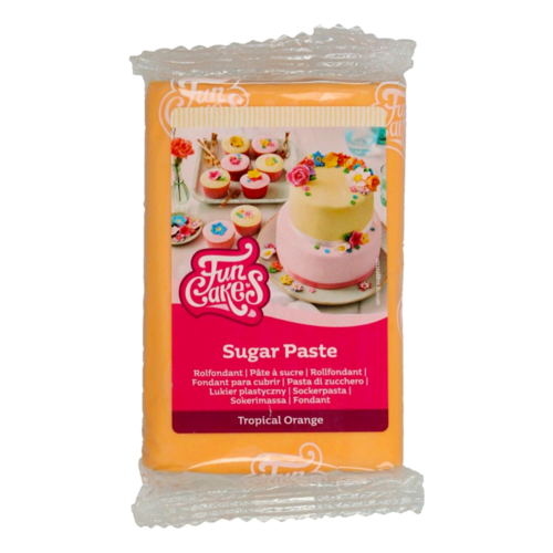 PASTA DE ACAR FUNCAKES - LARANJA TROPICAL 250 G