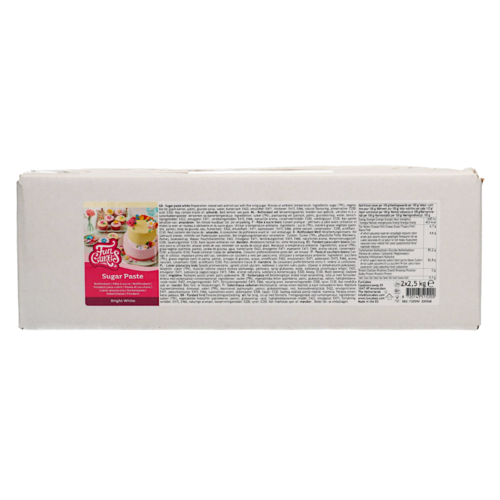 PASTA DE AÇÚCAR DE SABOR FUNCAKES - BRANCO BAUNILHA 5 KG (2 X 2,5 KG)