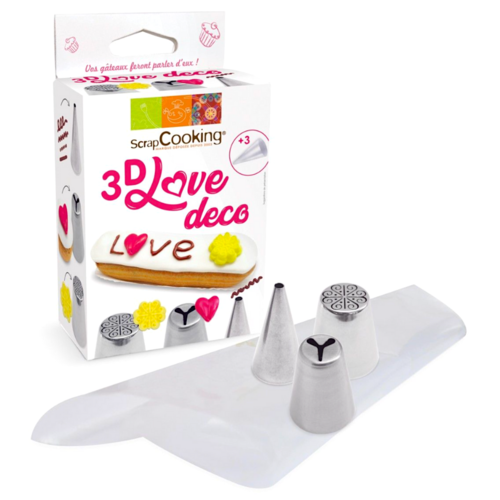 SET DE DECORAES SCRAPCOOKING - LOVE 3D