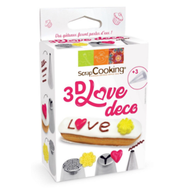 SET DE DECORAES SCRAPCOOKING - LOVE 3D