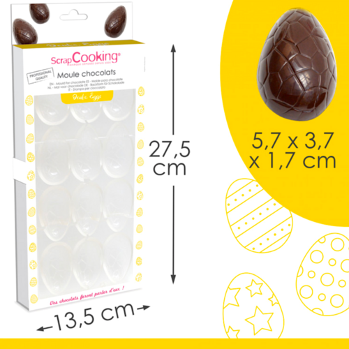 MOLDE DE CHOCOLATE SCRAPCOOKING - OVOS