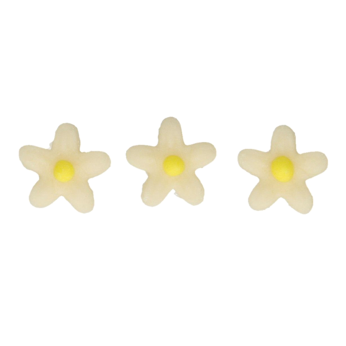 DECORAES DE MARZIPAN FUNCAKES - CRISNTEMOS (BRANCO/AMARELO)