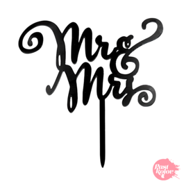 CAKE TOPPER MR & MRS N3