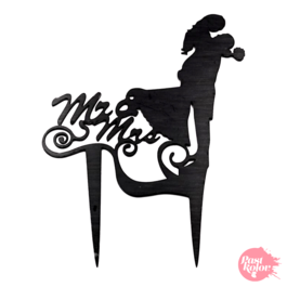 CAKE TOPPER MR & MRS N5