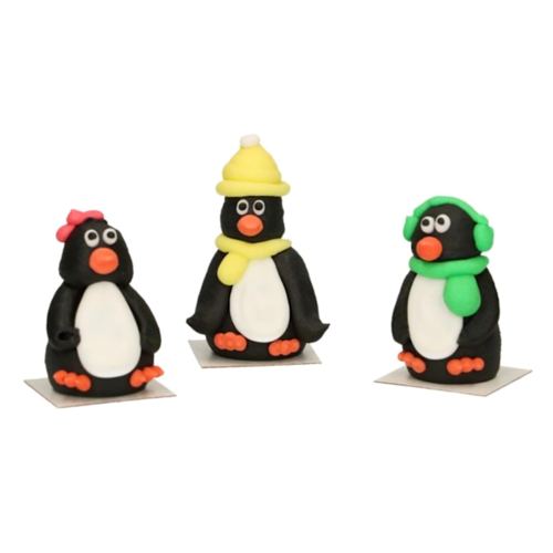 [P. CADUC.] DECORAÇÕES DE AÇÚCAR (3D) FUNCAKES - PINGÜINOS