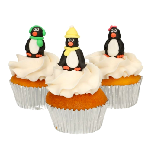 [P. CADUC.] DECORAÇÕES DE AÇÚCAR (3D) FUNCAKES - PINGÜINOS