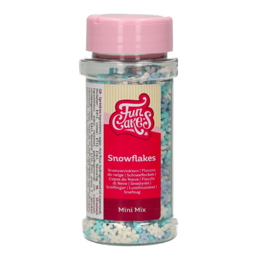 SPRINKLES FUNCAKES - MINI FLOCOS DE NEVE (AZUL E BRANCO) 50 G