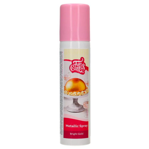 SPRAY METLICO FUNCAKES - BRIGHT GOLD (100 ML)