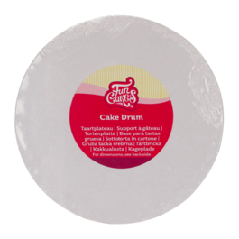 CAKE DRUM REDONDO BRANCO (FUNCAKES) - 25 CM  Ø