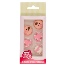 DECORAÇÕES DE AÇÚCAR FUNCAKES - BEBE MENINA ROSA