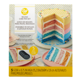 SET MOLDES "EASY LAYERS" WILTON - 5 CAPAS / 15 CM