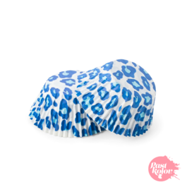 CÁPSULAS CUPCAKE LEOPARDO AZUL - 30 UNIDADES