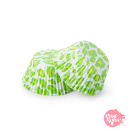 CÁPSULAS CUPCAKE LEOPARDO VERDE - 30 UNIDADES