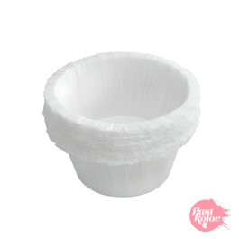 30 CÁPSULAS DE MINI CUPCAKE BRANCO ENCARACOLADO