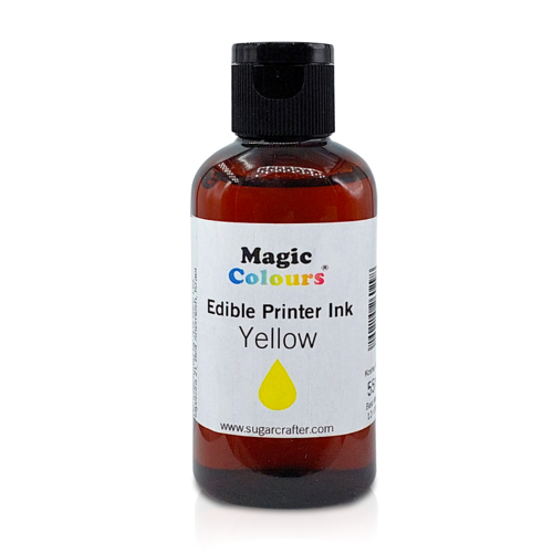 FRASCO DE RECARGA DE TINTA COMESTVEL "MAGIC COLOURS" - AMARELO (55 ML)