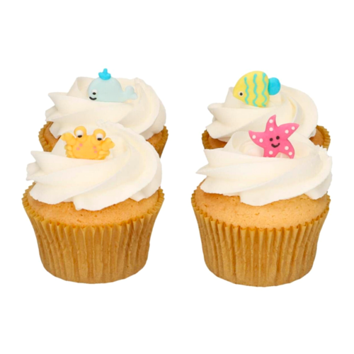 DECORAES EM ACAR FUNCAKES - ANIMAIS MARINHOS