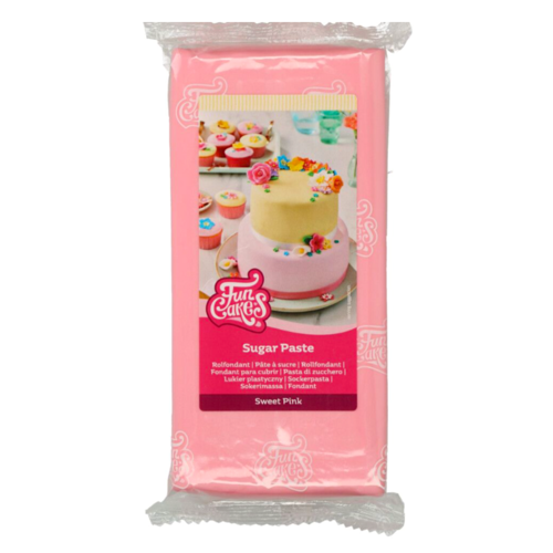 PASTA DE AÇUCAR FUNCAKES - COR-DE-ROSA 1 KG