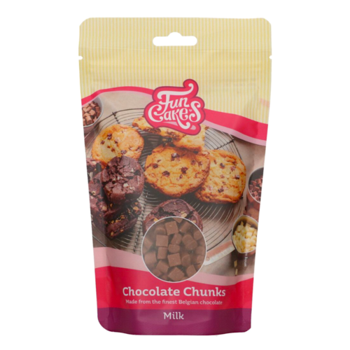 PEPITAS DE CHOCOLATE DE LEITE FUNCAKES - " CHUNKS" 350 G