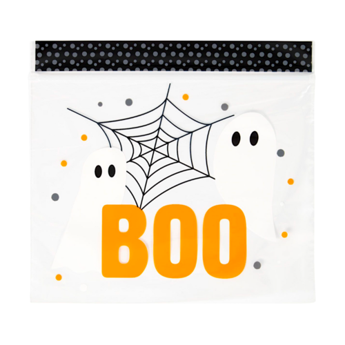 SACOS DE DOCES WILTON (FECHO DE CORRER) - "BOO!" (20 UNID.)