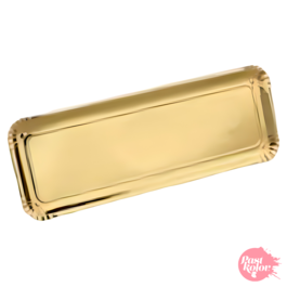 TABULEIRO RECTANGULAR DOURADO PASTKOLOR - 34 X 12 CM