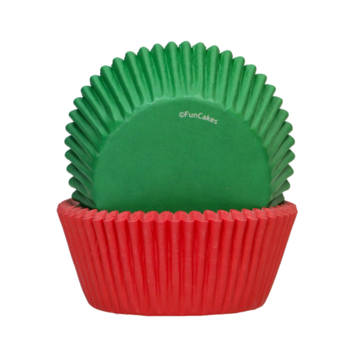 CPSULAS PARA CUPCAKES FUNCAKES - VERMELHO E VERDE