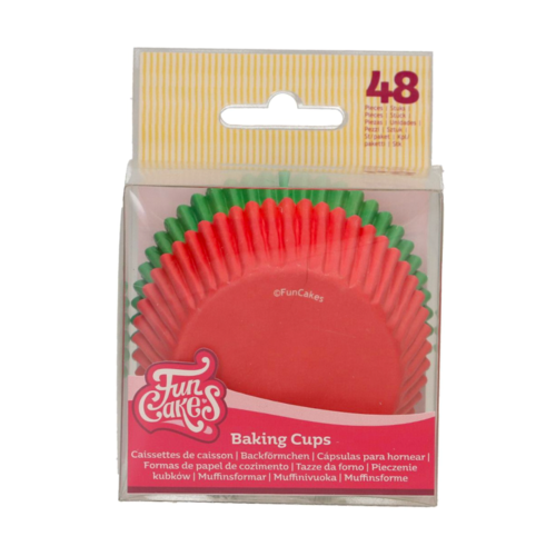 CPSULAS PARA CUPCAKES FUNCAKES - VERMELHO E VERDE