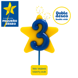 VELA SOLIDÁRIA "DUPLO DESEJO" DEKORA - NUMERO 3