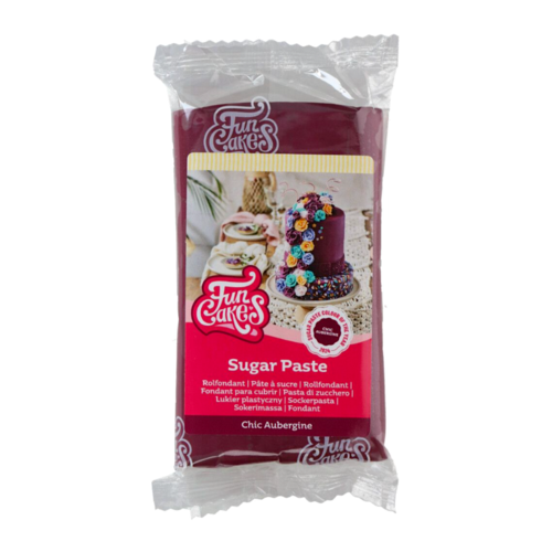 PASTA DE AUCAR FUNCAKES - BERINGELA "CHIC" 250 G