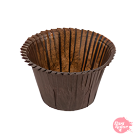 30 CÁPSULAS DE MINI CUPCAKE ENCARACOLADO - MARROM