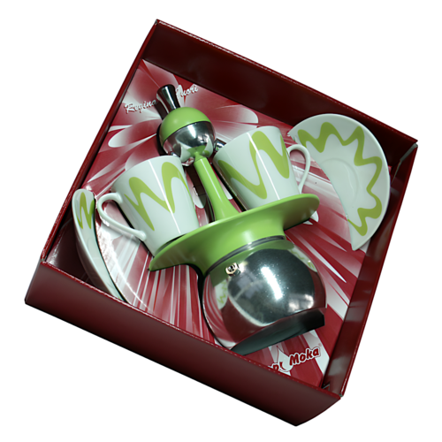 SET CAFETEIRA "PAPALINA" TOP MOKA - VERDE