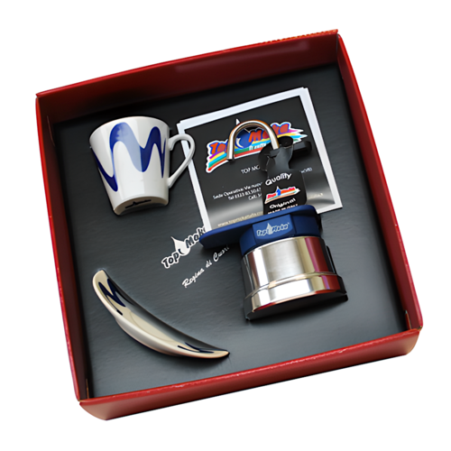 SET CAFETEIRA "MINI" TOP MOKA - AZUL (1 TAA)