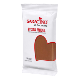 PASTA DE MODELAR SARACINO - MARROM 1 KG