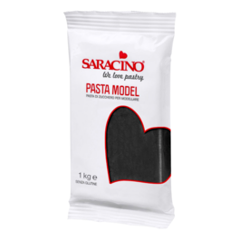 PASTA DE MODELAR SARACINO - PRETO 1 KG