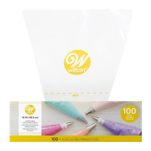 SACOS DE PASTELEIRO DESCARTVEIS WILTON - 40 CM (100 UNIDADES)