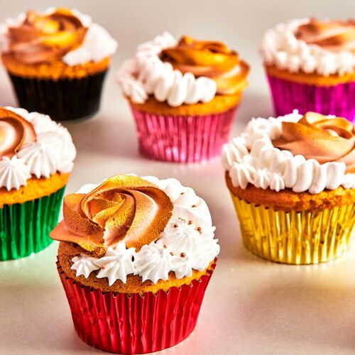 CÁPSULAS CUPCAKES FOLHA DE ALUMÍNIO "FOIL" FUNCAKES - ROSA METALIZADO